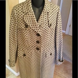 Vintage brown and white zig zag pattern jacket